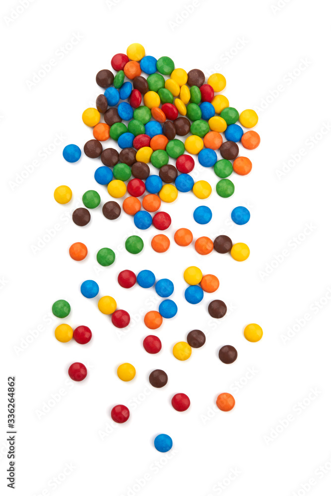 candies on white candies on white