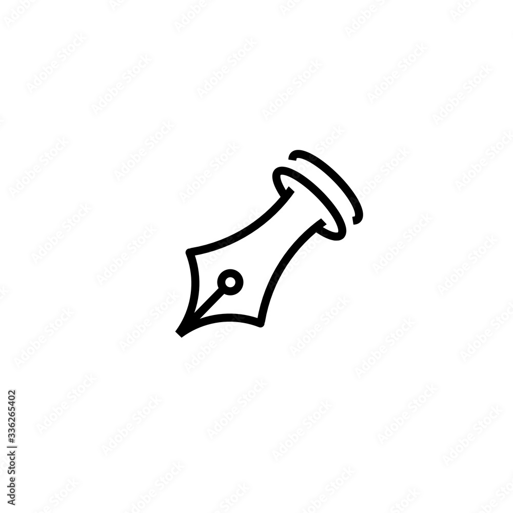 Ink Pen icon on white background. Ink Pen icon on white background.
