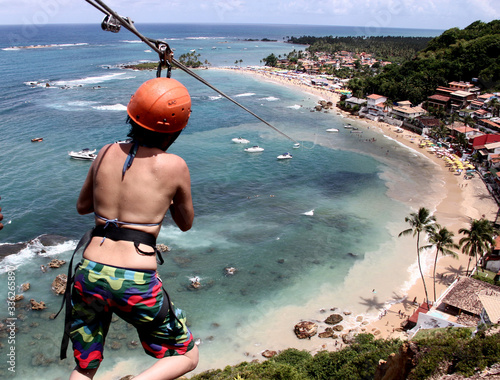 zip line descent in Morro de Sao Paulo photo