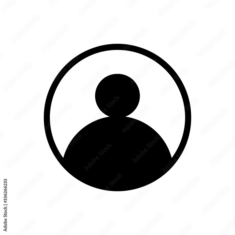 Account icon on white background. Account icon on white background.