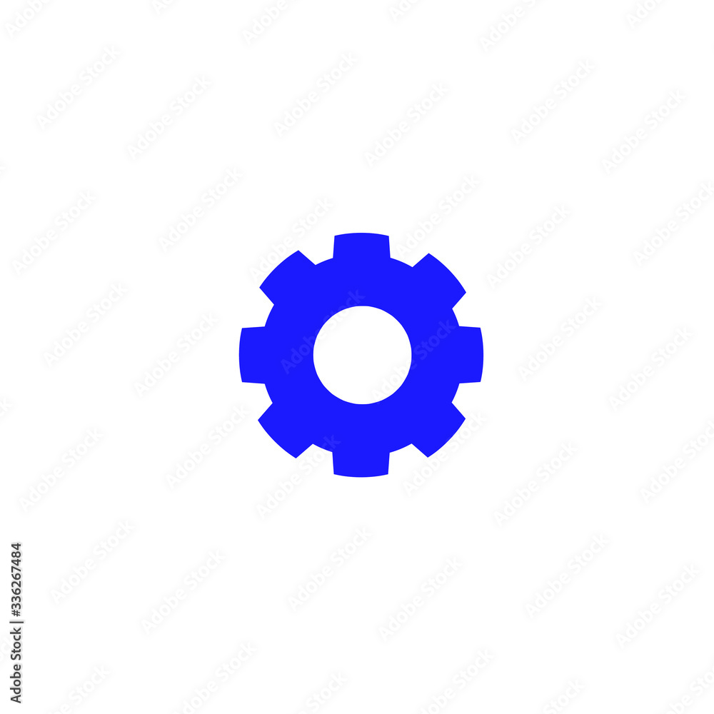 Gear or cog icon on white background. Gear or cog icon on white background.