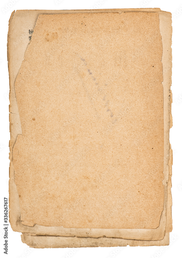 Used paper sheets Old stained texture background