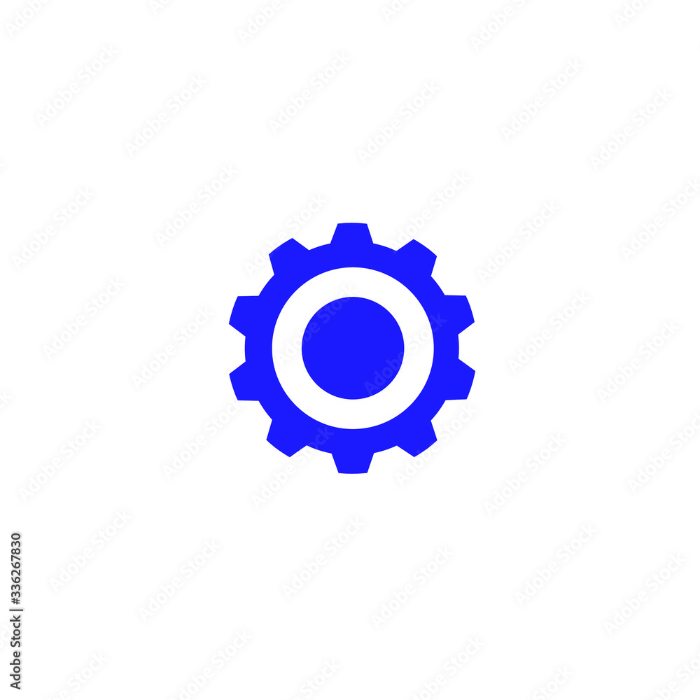 Gear or cog icon on white background. Gear or cog icon on white background.
