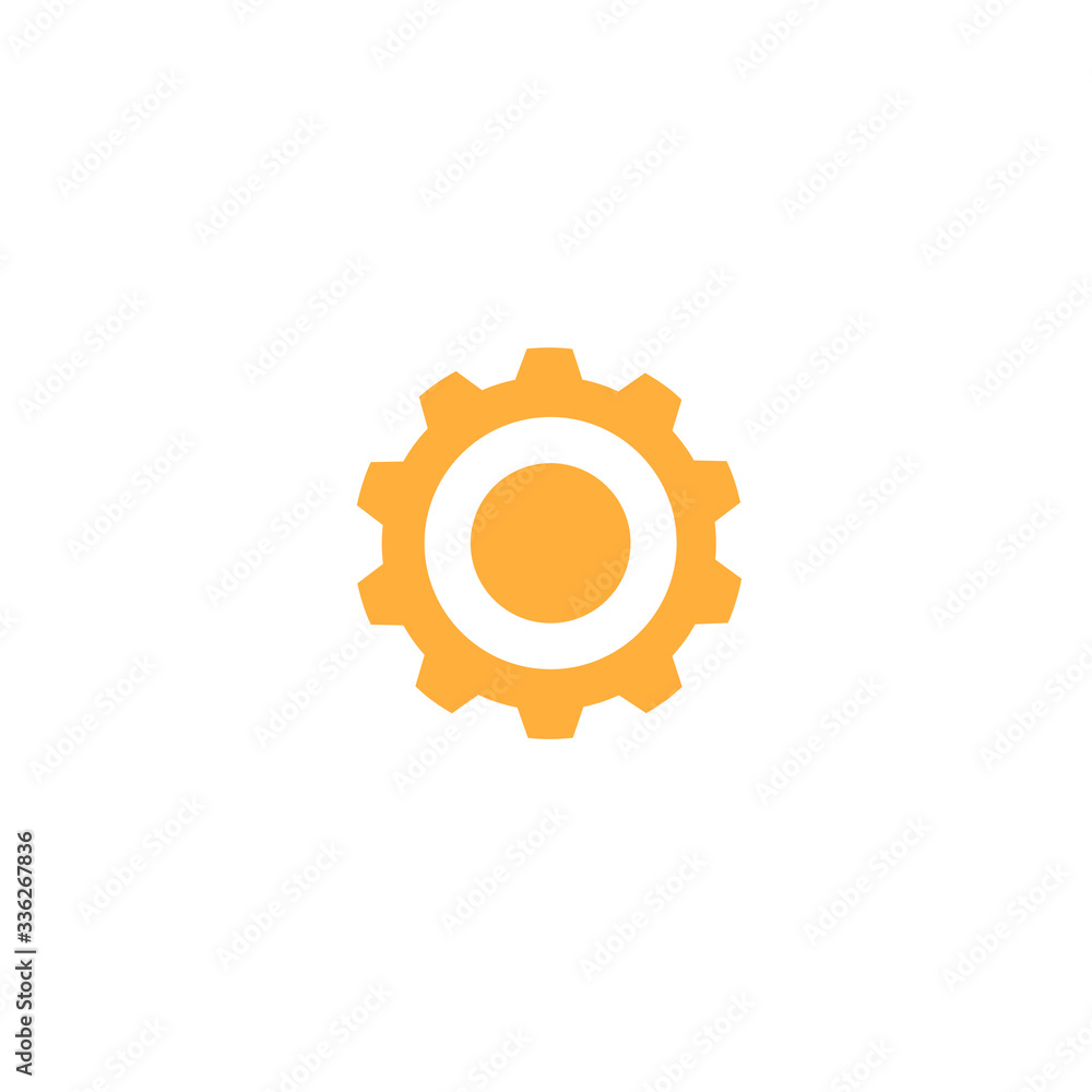 Gear or cog icon on white background.