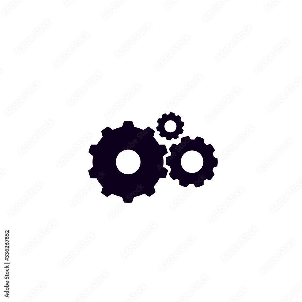 Gear or cog icon on white background.