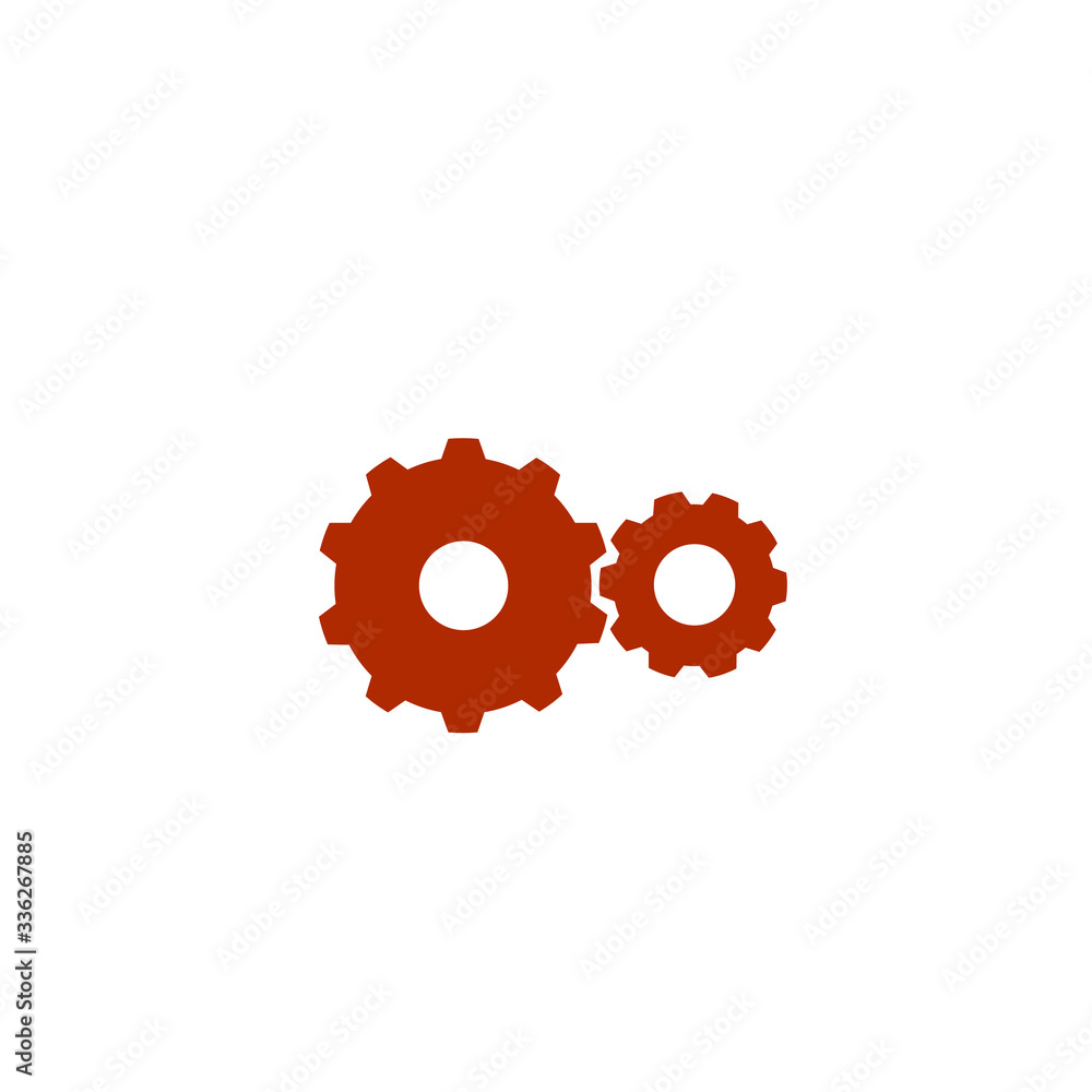 Gear or cog icon on white background. Gear or cog icon on white background.