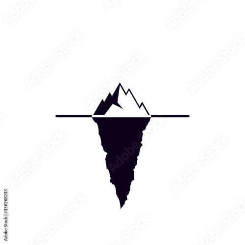iceberg icon on white background.
