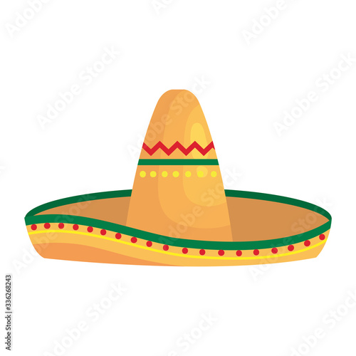 Mexican hat design, Mexico culture tourism landmark latin and party theme Vector illustration