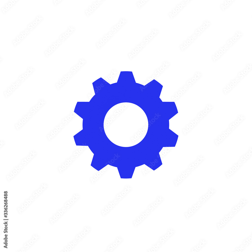 Gear or cog icon on white background. Gear or cog icon on white background.