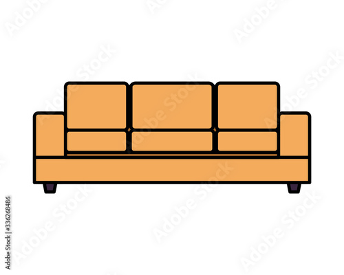 confortable sofa livingroom forniture icon