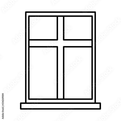 window house closed isolated icon