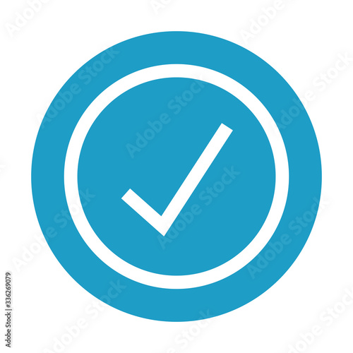 Free Download Check mark icon design, Ok tick choice correct approved choose vote positive and web theme Vector illustration - GFXLoad