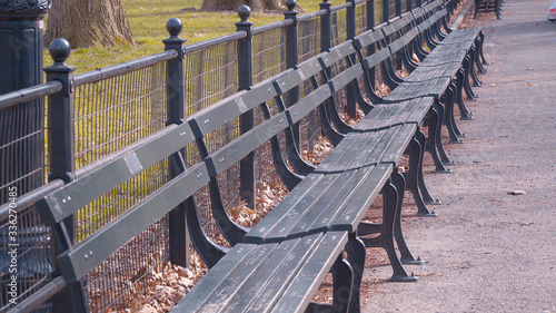 Benches at Central Park New York - beautiful place to relax