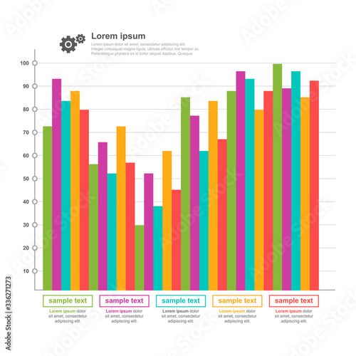 Improved Recovered After Crisis Graph Bar Chart Economic Statistical Infographic