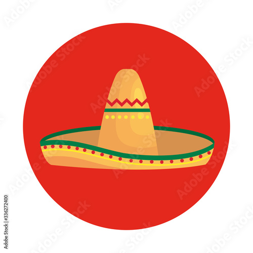 Mexican hat design, Mexico culture tourism landmark latin and party theme Vector illustration