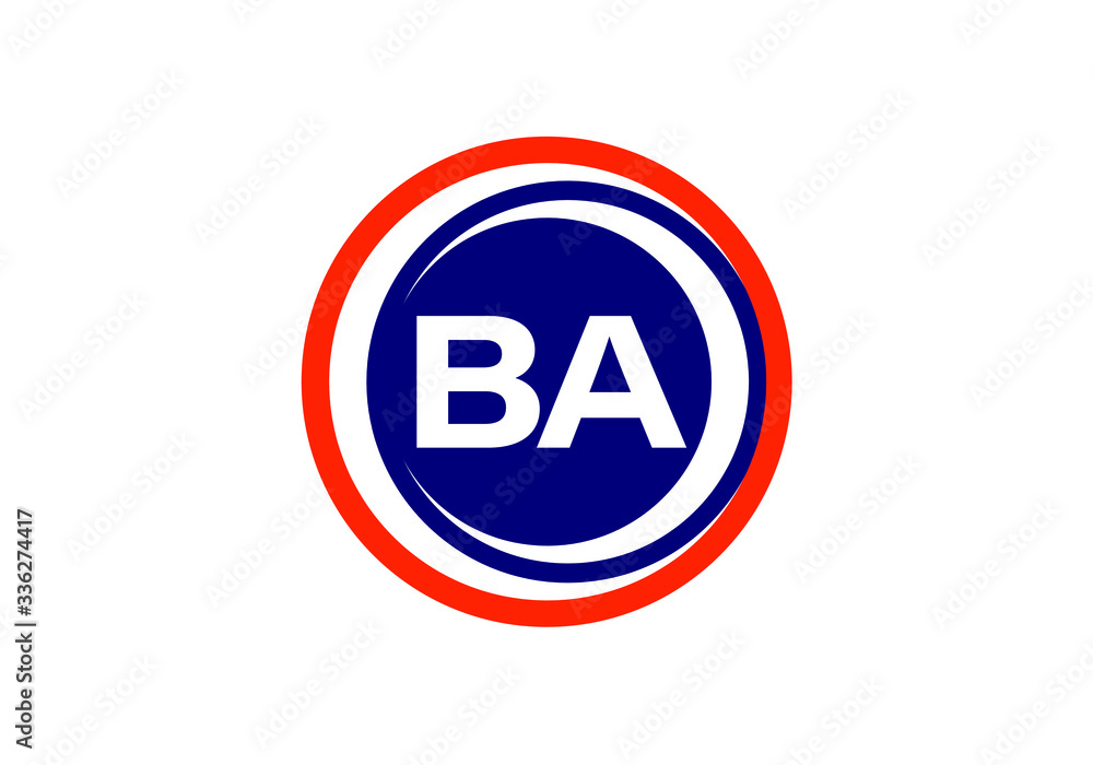 B A Initial Letter Logo design vector template, Graphic Alphabet Symbol for Corporate Business Identity B A Initial Letter Logo design vector template, Graphic Alphabet Symbol for Corporate Business Identity