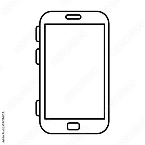 Smartphone design, Cellphone mobile digital phone technology communication and social media theme Vector illustration