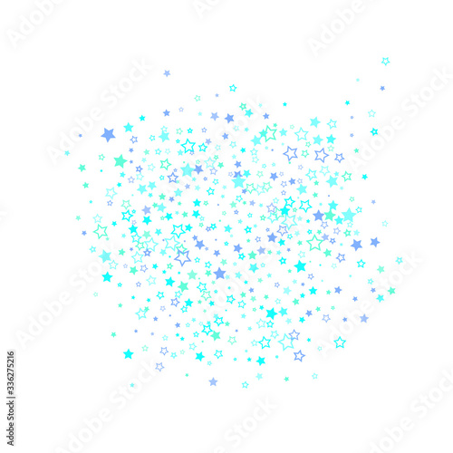 Blue  cyan  turquoise glitter stars confetti