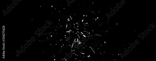 Fire embers particles texture overlays . Burn effect on isolated black background. Stock illustration. Film texture effect.