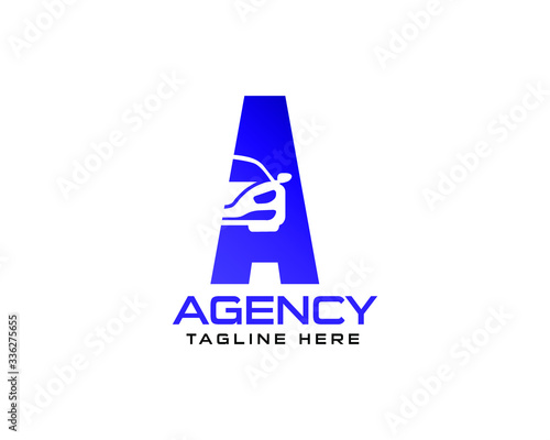 Initial letter A car logo