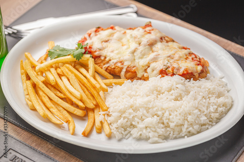 Parmegiana Steak with Crispy Golden French Fries