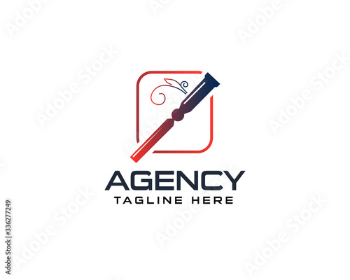 Professional  sculpture  sculpt  chisel, gouge  erode and boast logo design template