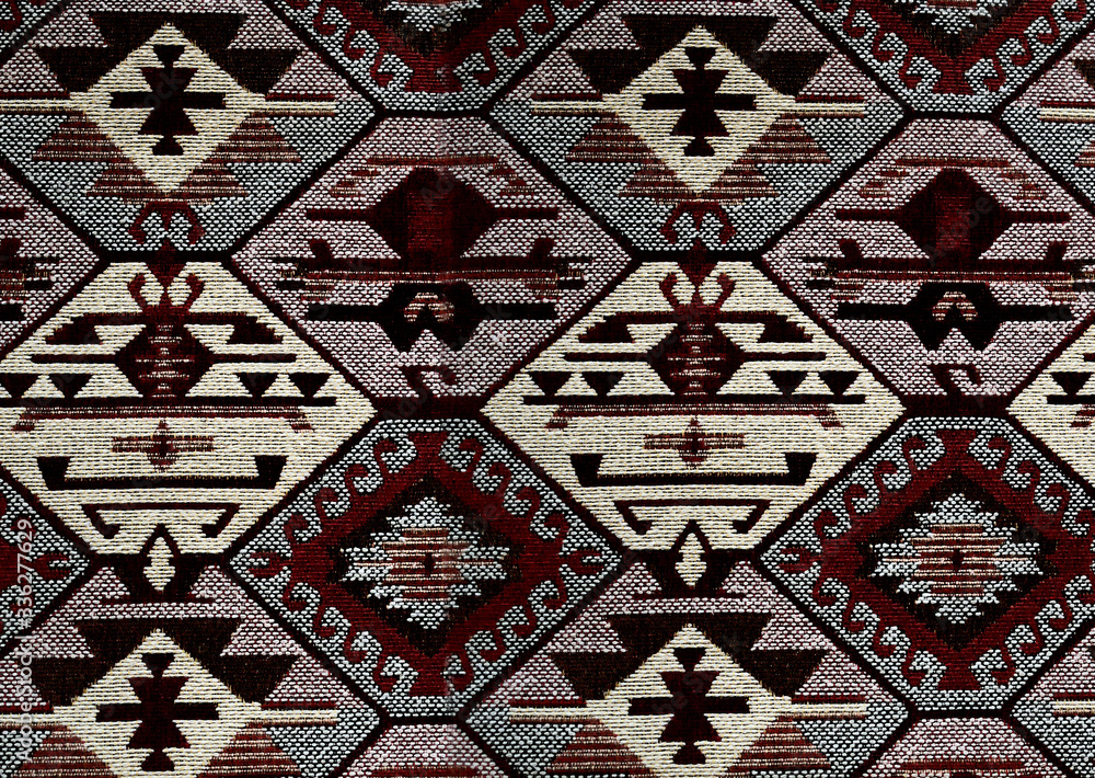 abstract geometric pattern with fabric texture