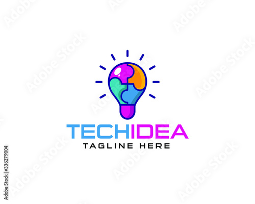 Lamp idea, thought, notion, concept, motif, conception
thought, idea, intellect logo design template 