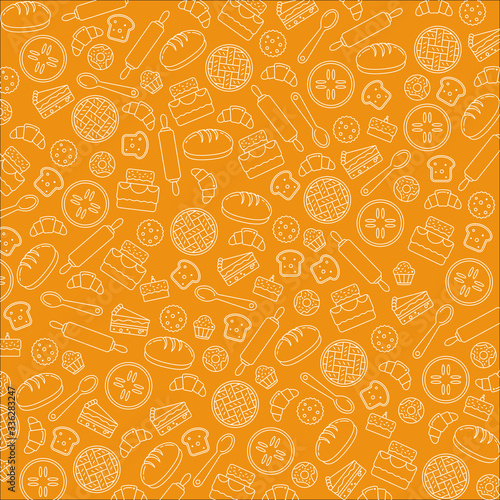 Bakery products texture in vector