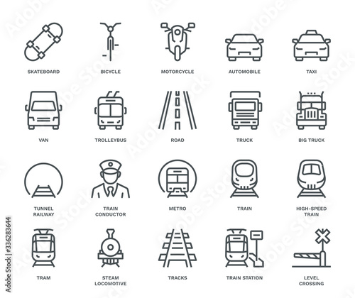 Land Transport Icons