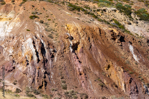 The red rock formations located at Osullivans Beach on a bright sunny day in South Australia on 30th January 2020 photo