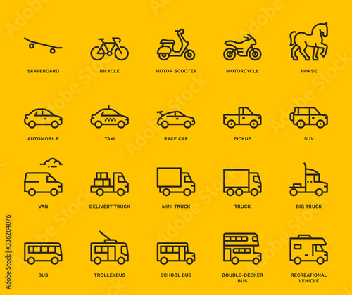 Road Transport Icons