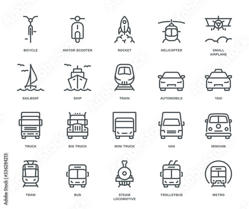 Transport Icons, front View, part II.