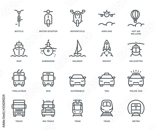 Transportation Icons set, part I