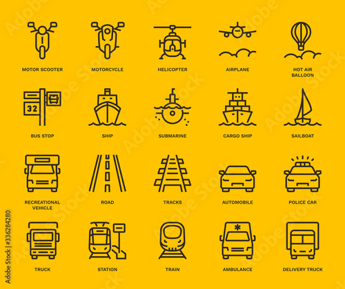 Transportation Icons set, part III