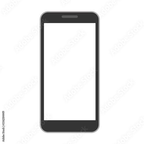モノクロの携帯電話、スマートフォンのシルエット素材