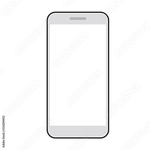 モノクロの携帯電話、スマートフォンのシルエット素材