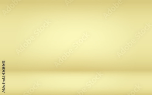 Fototapeta Naklejka Na Ścianę i Meble -  gradient gold background studio vector illustration