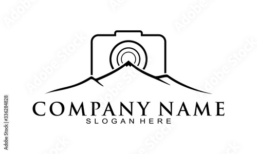 Adventure photography simple illustration vector logo