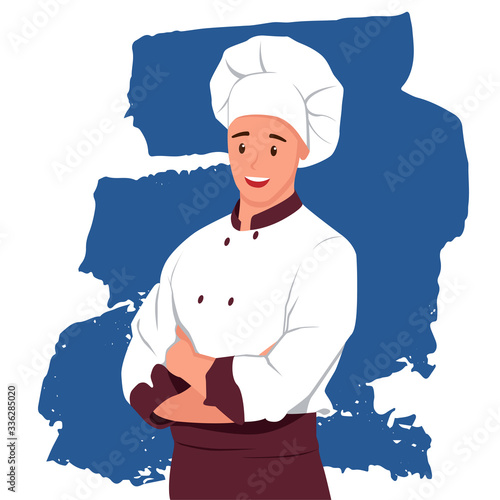 Smiling Chef crossed his Arms. 