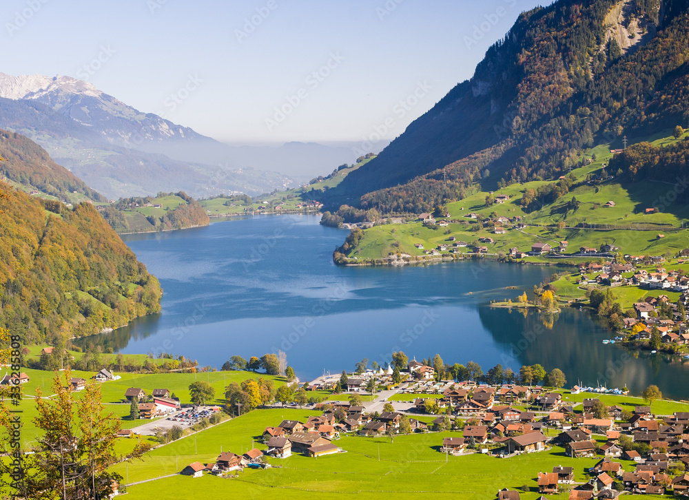 Lake Lungern viewed from above