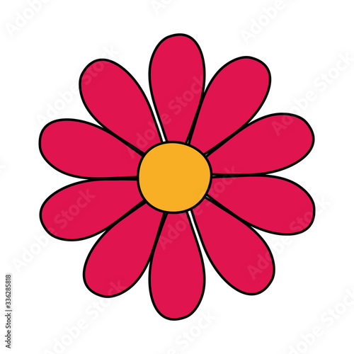flower design, natural floral nature plant ornament garden decoration and botany theme Vector illustration