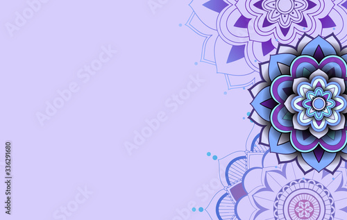 Background template design with mandala patterns