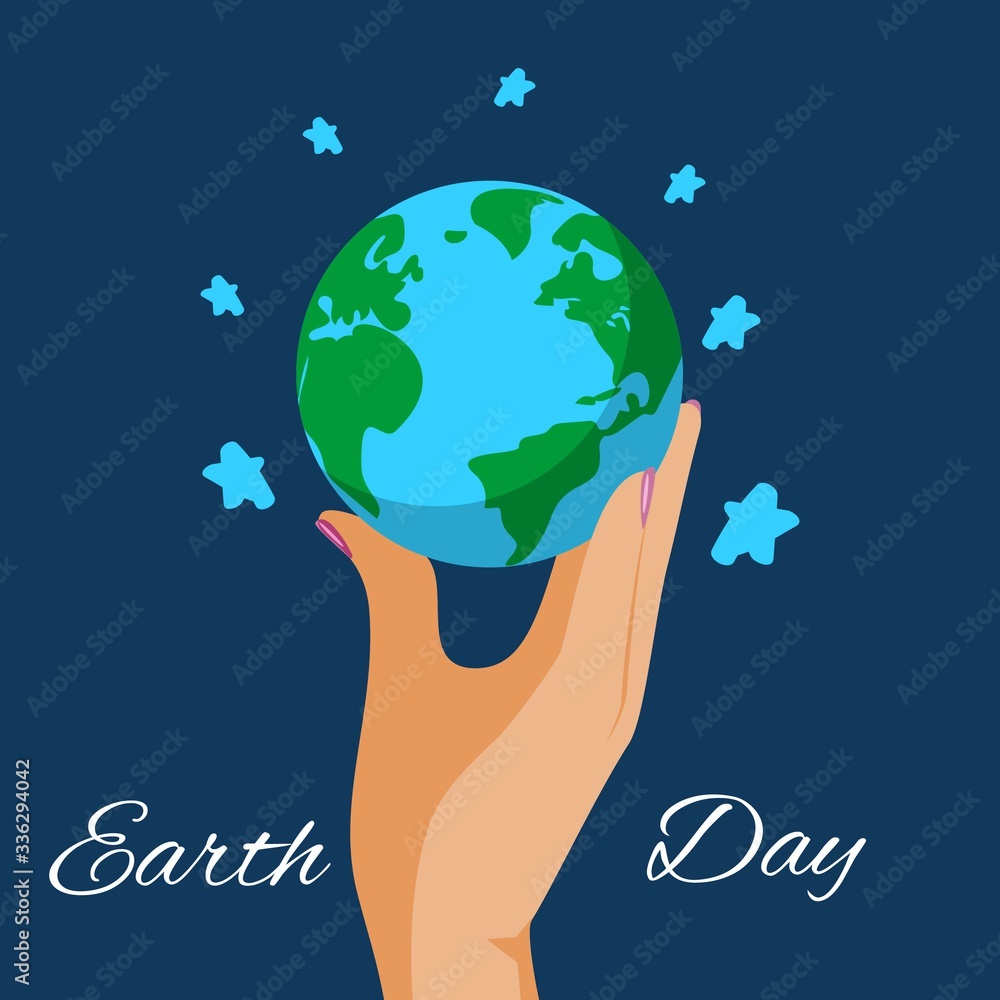 Human hand holding Earth globe, save the planet and the world, ecology ...