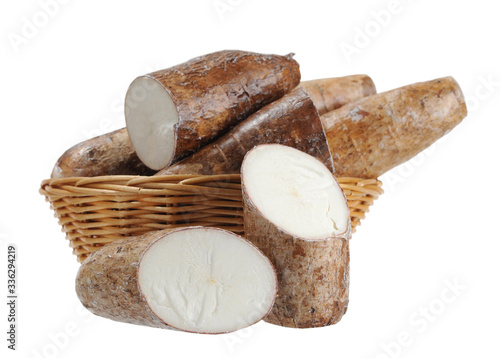 chopped and whole cassava