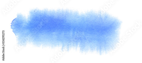 blue watercolor on white background