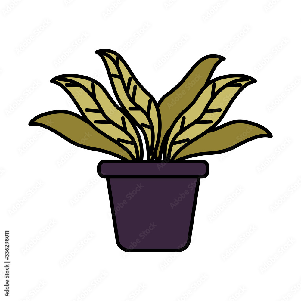 houseplant in pot isolated icon houseplant in pot isolated icon