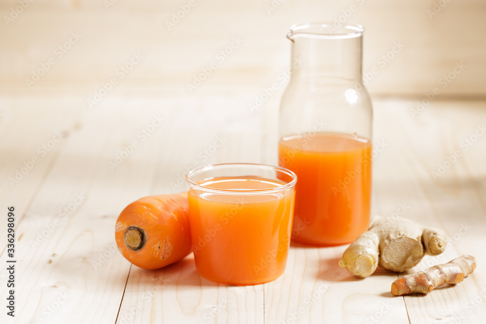 Carrots, ginger, turmeric detox fresh juice Carrots, ginger, turmeric detox fresh juice