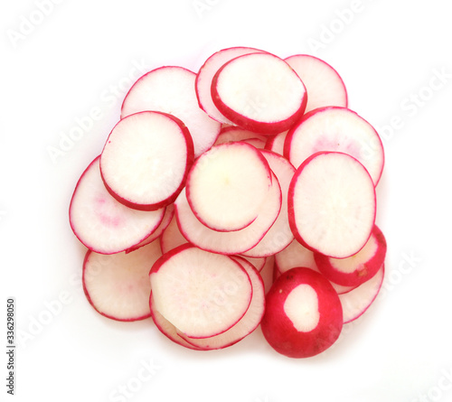 sliced radish