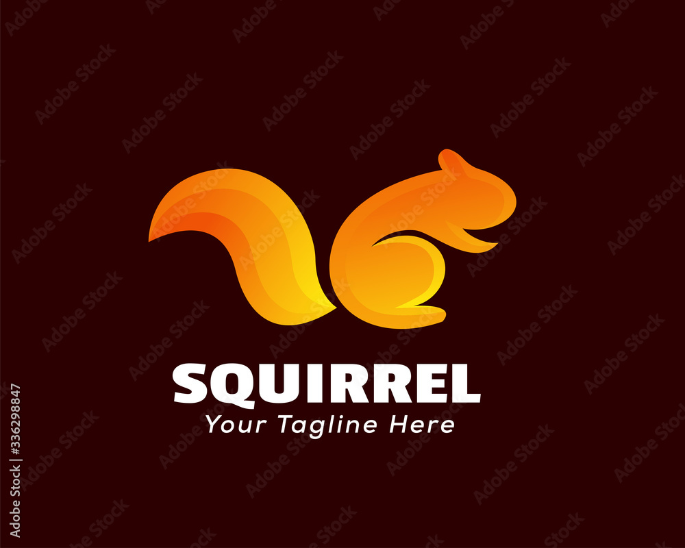 Simple sweet squirrel art logo design inspiration Simple sweet squirrel art logo design inspiration